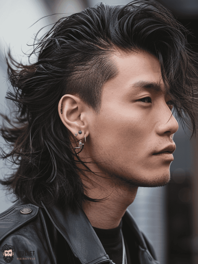 Burst Fade Mullet Asian