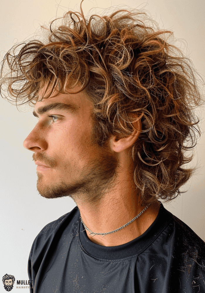 textured curly mullet