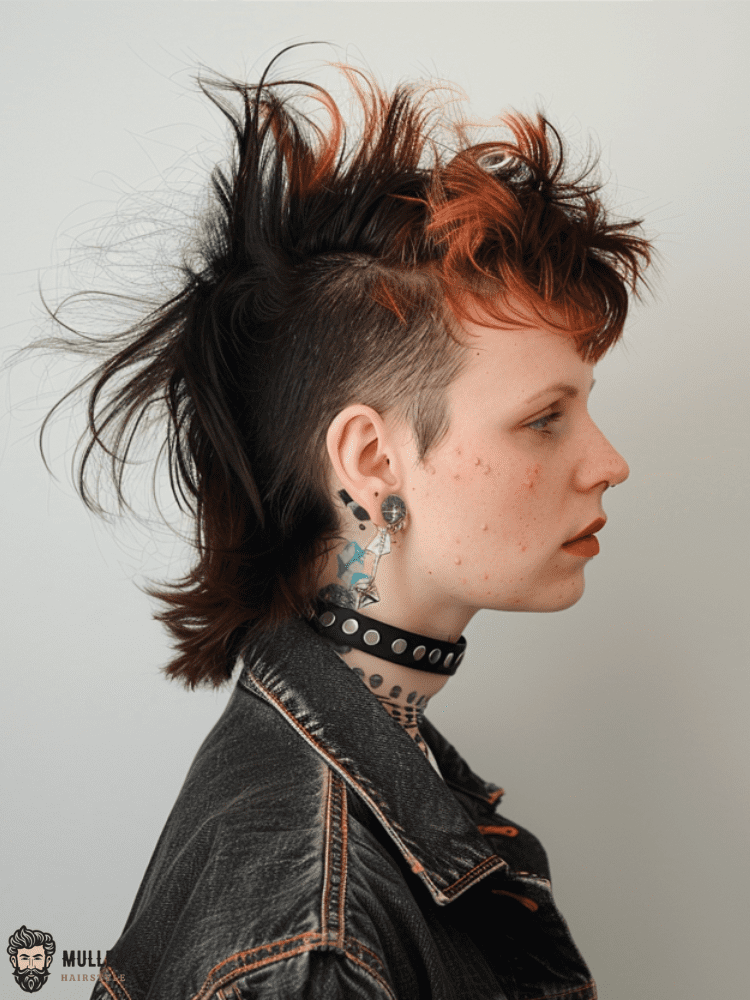 Punk female mullet